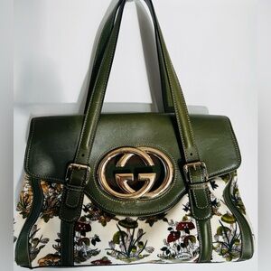 Gucci Green Mystical Mushroom & Frog Handbag